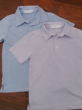 LH Sport Boys Polos Blue & Lavender Striped Casual Button-Up Shirt 4t